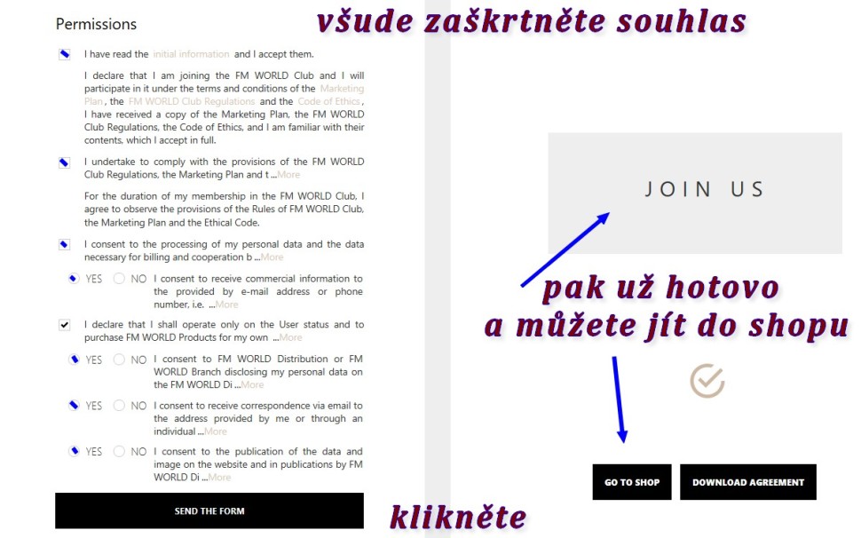 podmínky